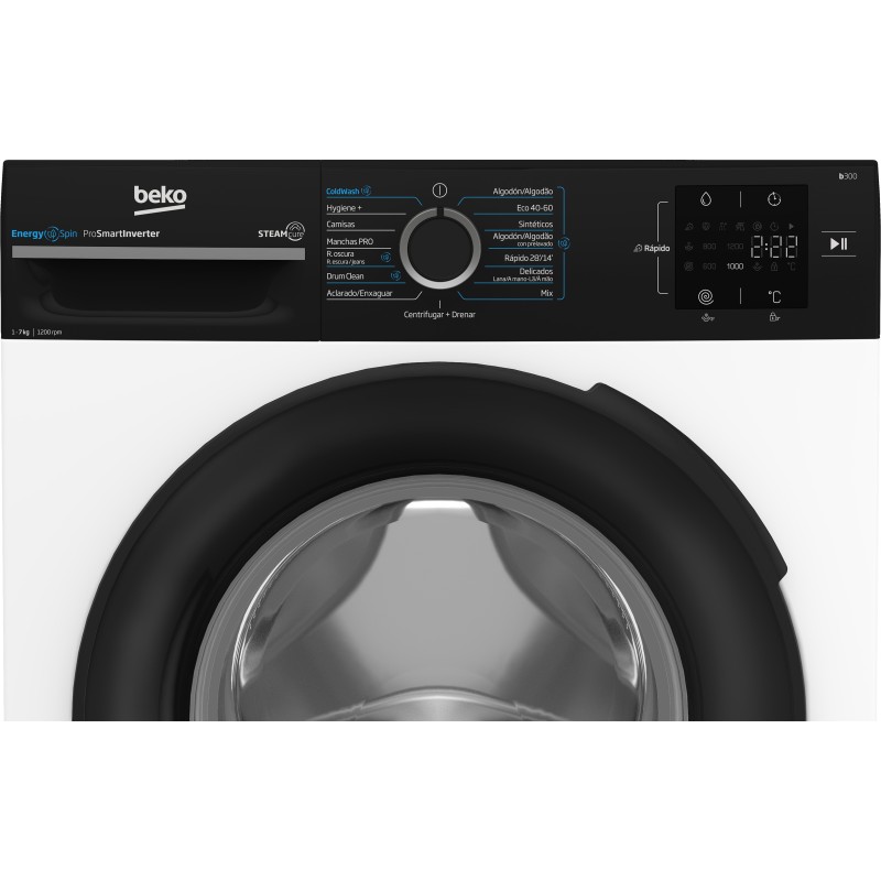 Lavadora Beko BM3WFU3721W, ENERGY SPIN, 