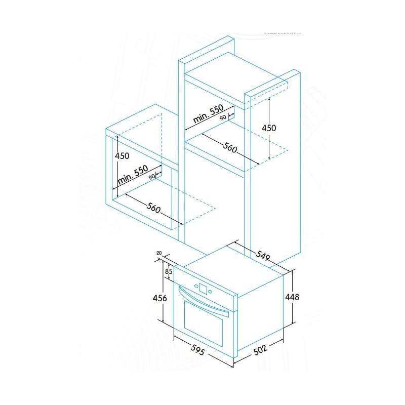 Horno Edesa EOE4520X, multifunción de 40
