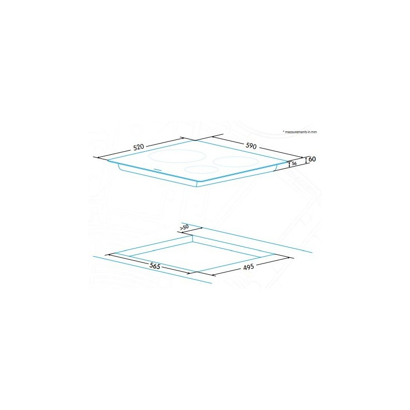 Induccion indep. Edesa EIS6330R, 3fuegos con borde
