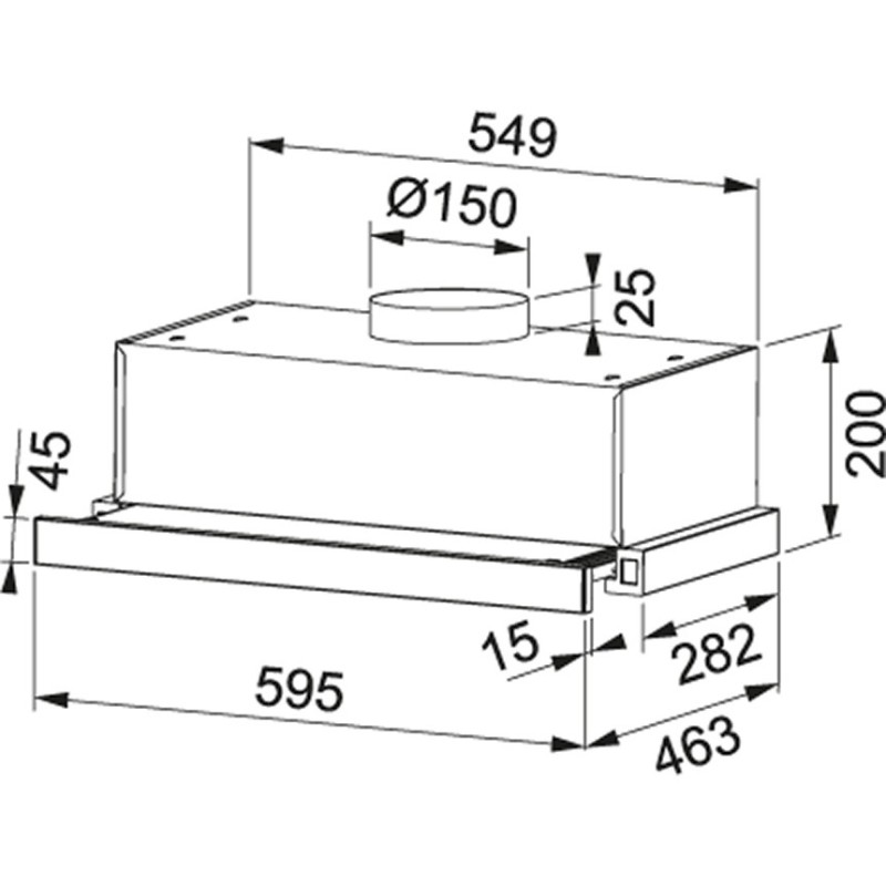 Campana Mepamsa SLIMLINE 60 BLANCA, Extr