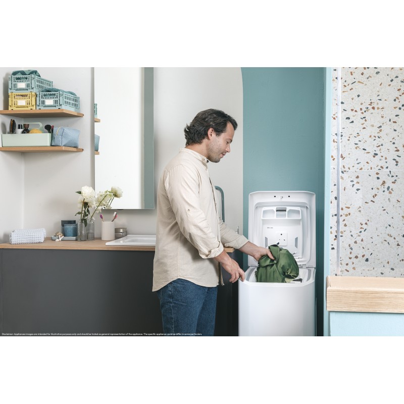 Lavadora Candy TCA263D3S, Carga superior