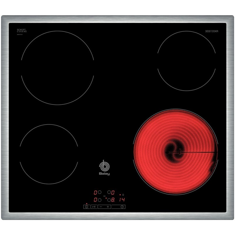 Vitro Balay 3EB720XR, 60 cm., 4 zonas, N