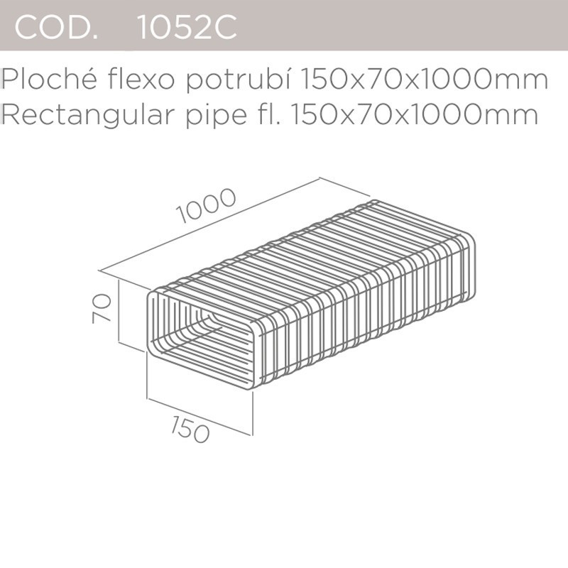 Acc. Elica TUBO RETT.FLESS. 1000 MM 1052