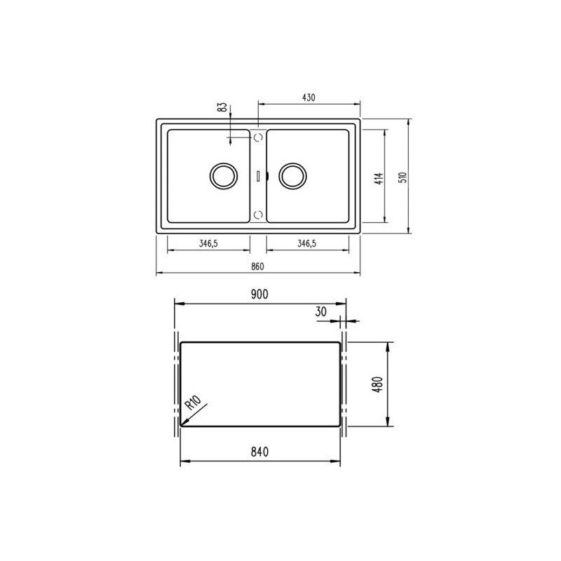 Fregadero Teka TEGRANITE STONE 90 B-TG 2