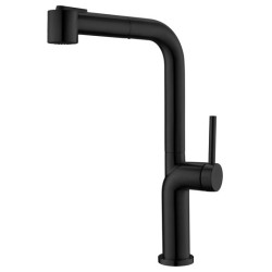 Grifo Cata BSE BK 2500601 Monomando caño alto Negro Extraíble