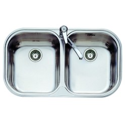 Fregadero Teka STYLO 2C Inox 2 cubetas 170 mm Mueble 80