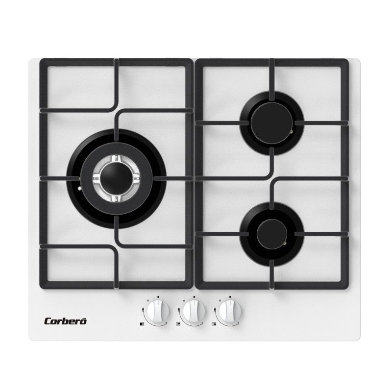 Placa Corbero CPCGM3F3122W, Cristal Gas 