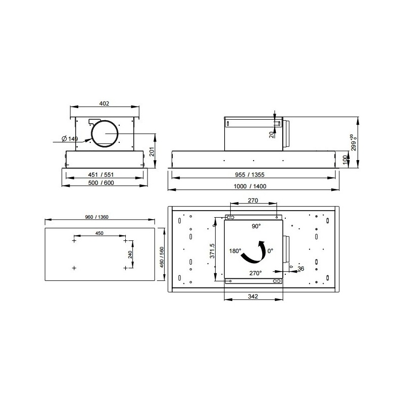 Mepamsa Inspiration Encastrada Acero inoxidable 780 m³ h A+