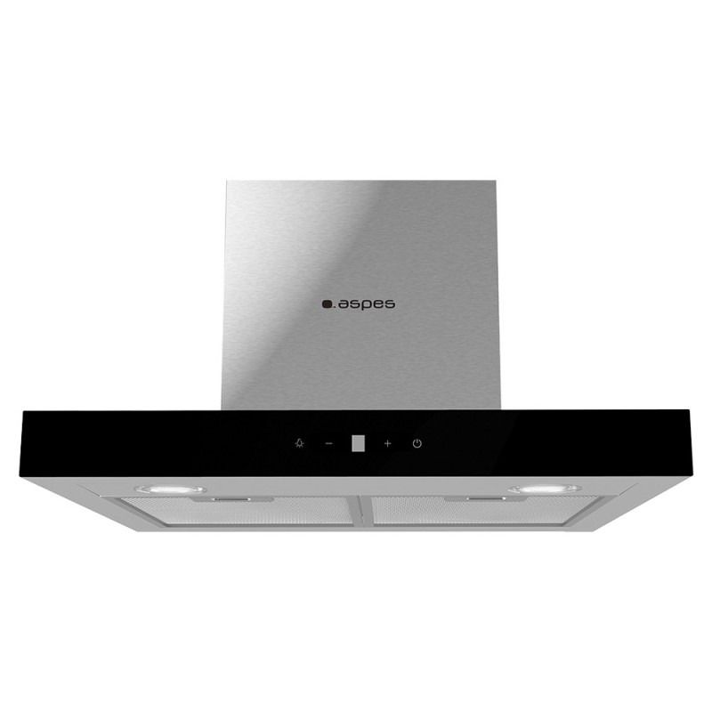 Aspes ACPT600AN campana De pared Negro, Acero inoxidable 800 m³ h A