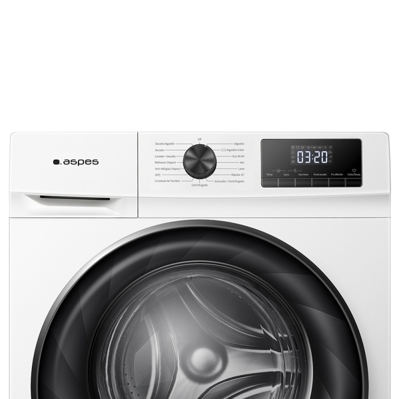 Aspes ALS96400AIDVB lavadora-secadora Independiente Carga frontal Blanco D