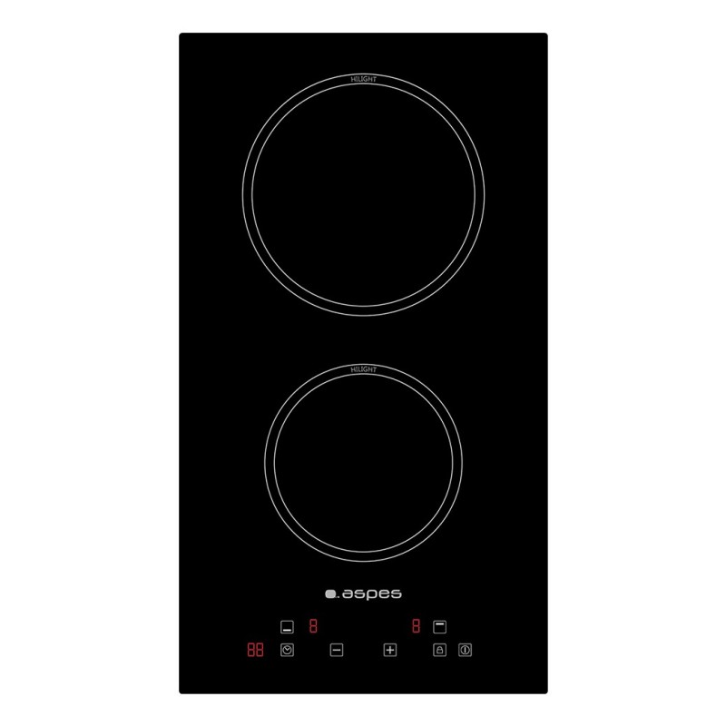 Aspes AV2300 hobs Negro Integrado Cerámico 2 zona(s)