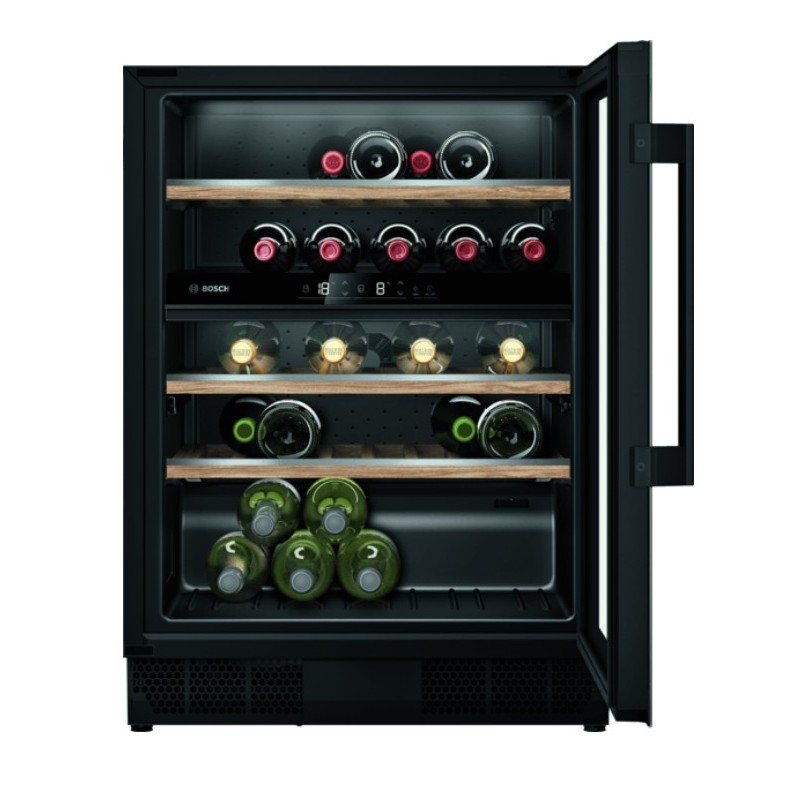 Bosch Serie 6 KUW21AHG0 enfriador de vino Integrado Negro 44 botella(s)