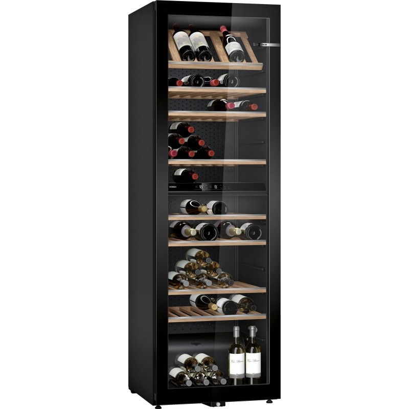 Bosch Serie 6 KWK36ABGA enfriador de vino Nevera de vino Independiente Negro 199 botella(s)