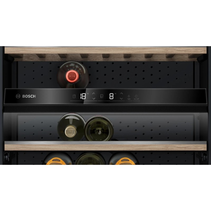 Bosch Serie 6 KWK36ABGA enfriador de vino Nevera de vino Independiente Negro 199 botella(s)