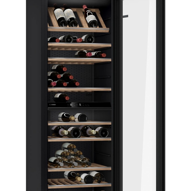Bosch Serie 6 KWK36ABGA enfriador de vino Nevera de vino Independiente Negro 199 botella(s)