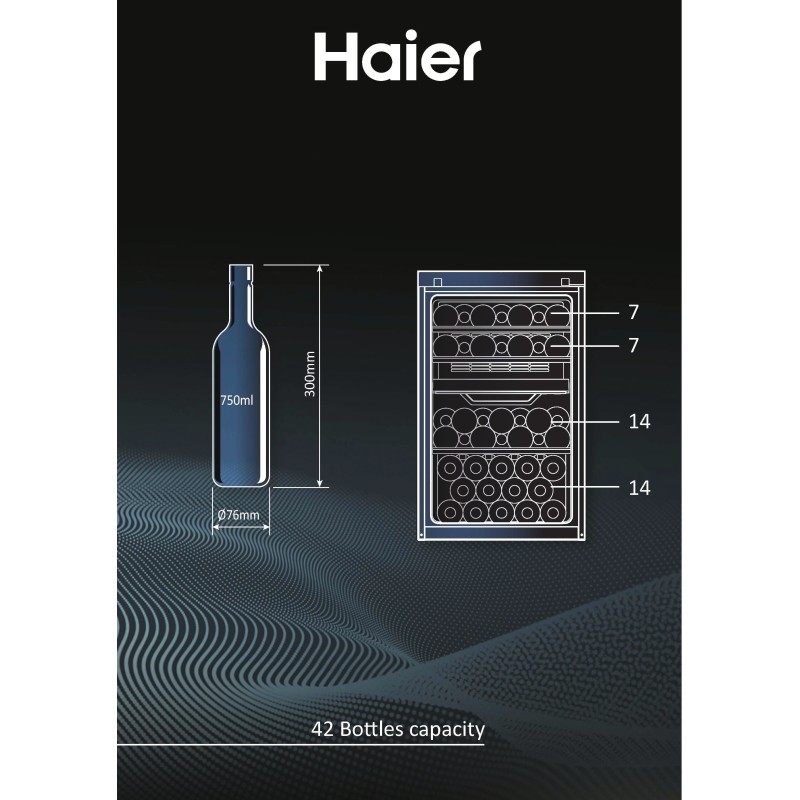 Vinoteca Haier HWS42GDAU1, 585x497x820 -