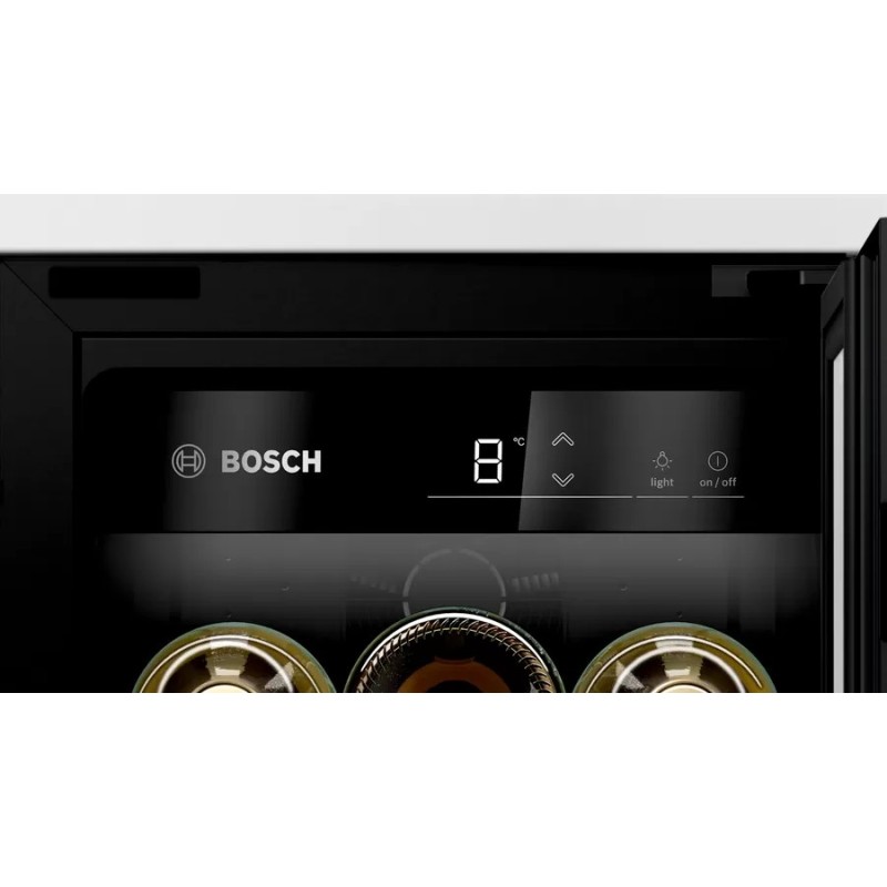Bosch KUW20VHF0 enfriador de vino Nevera de vino Integrado Negro 21 botella(s)
