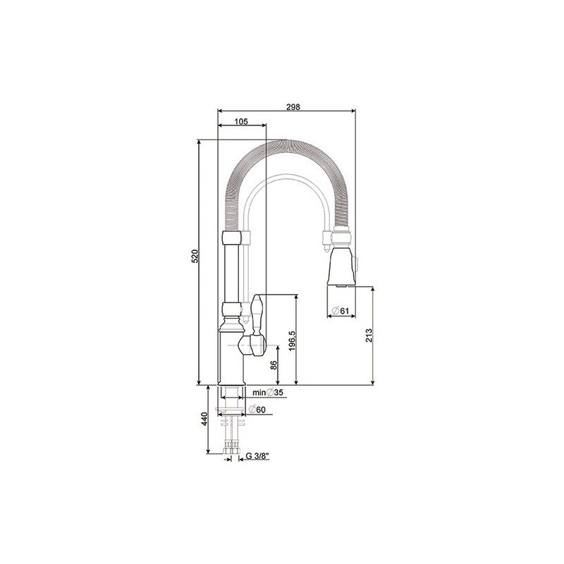 Grifo Smeg MIDR7O2, Cortina - Colonial. 