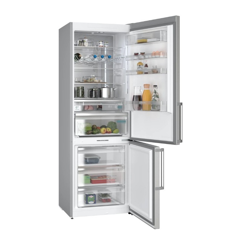 Siemens iQ500 KG49NAIBT nevera y congelador Independiente 440 L B Acero inoxidable