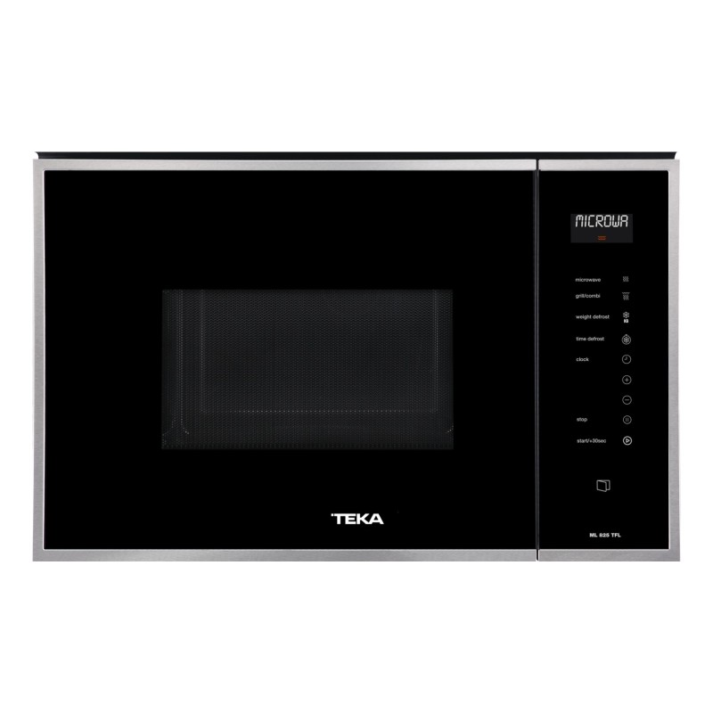 Teka ML 825 TFL Integrado Microondas con grill 25 L 900 W Negro, Acero inoxidable