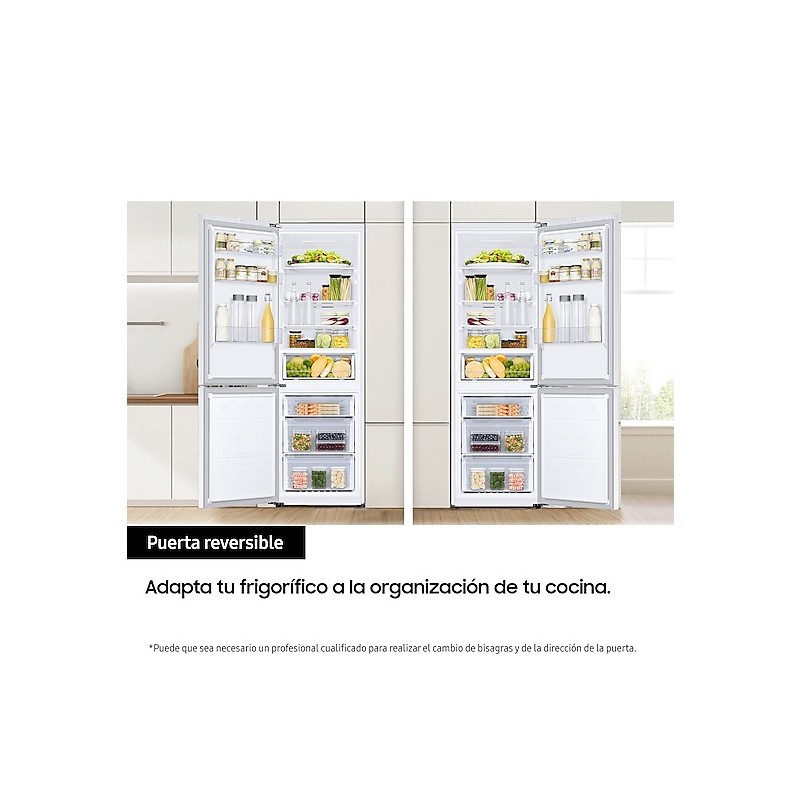 Combi Samsung RB34C600DWWEF, SMART con AI, Display