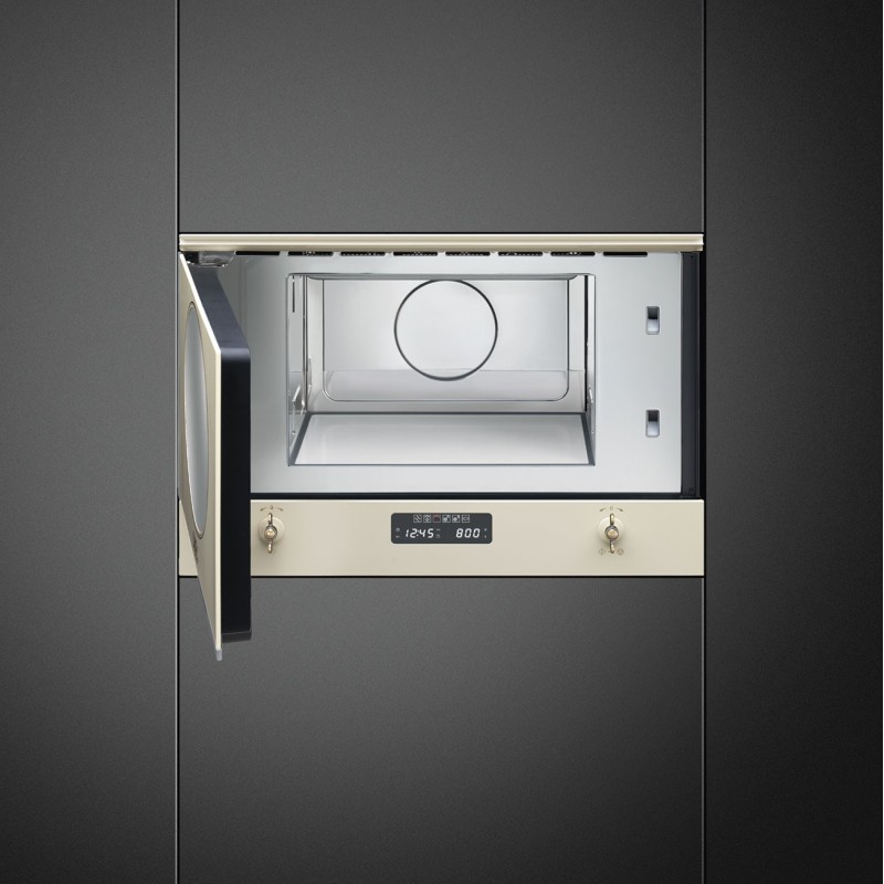Microondas Smeg MP822PO, Colonial, integ