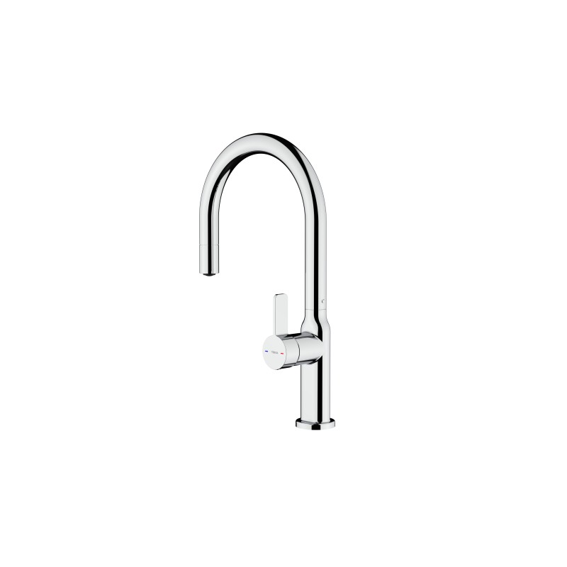 Grifo Teka OVAL 9381 CROMO, Caño alto gi