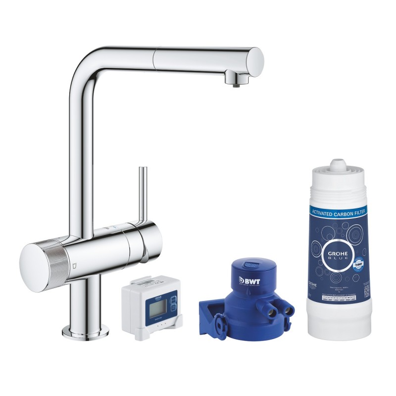 Grifo Grohe Blue Pure Kit Minta extraíble Duo Gri)