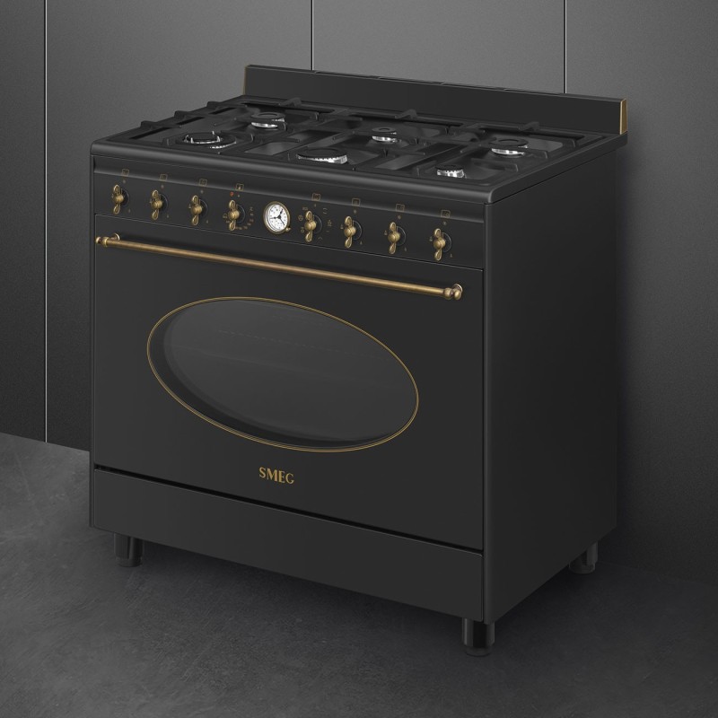 Cocina Smeg CO96GMA9,  Colonial antracit