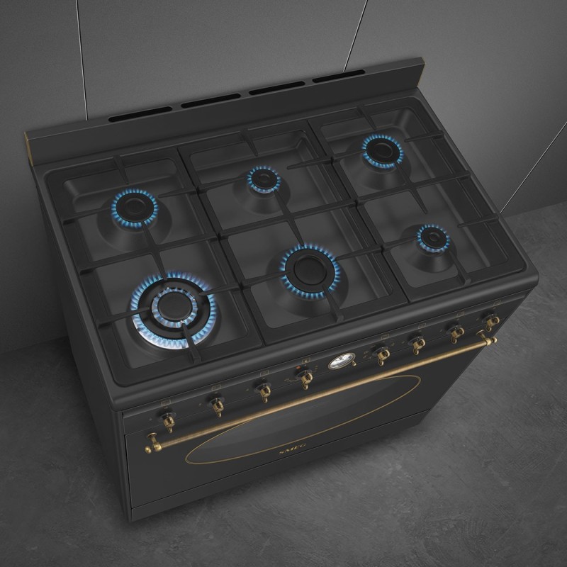Cocina Smeg CO96GMA9,  Colonial antracit