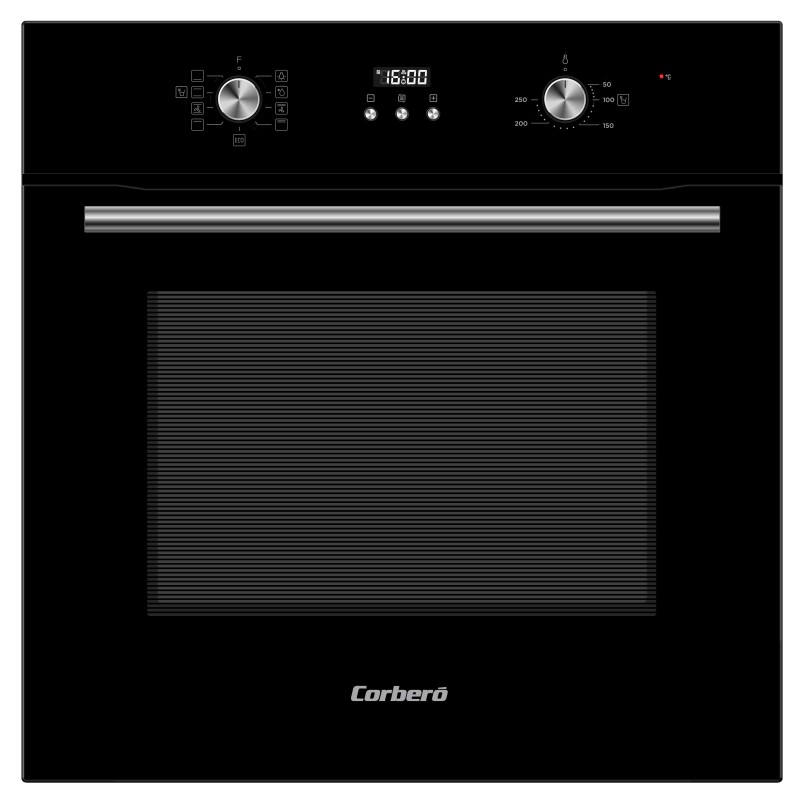 Horno  Corbero CCHMD803N, 70L, Cristal Negro, Mult
