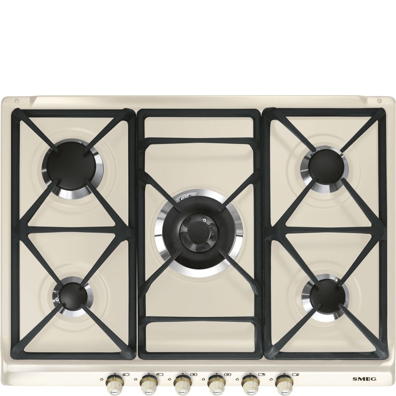 Placa Smeg SR775PO,  de Gas Cortina, col