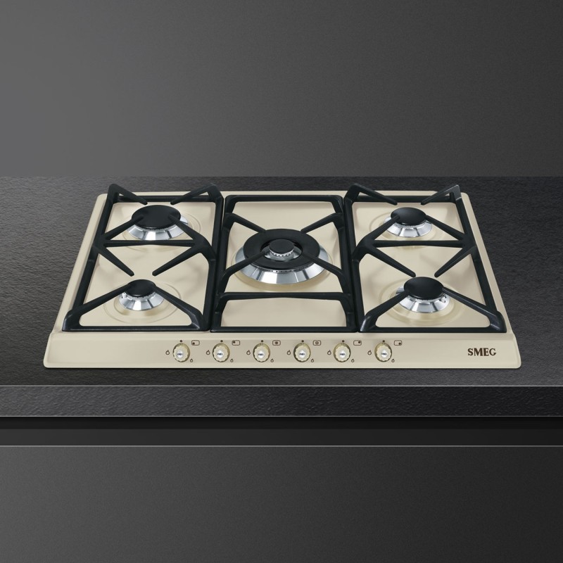 Placa Smeg SR775PO,  de Gas Cortina, col