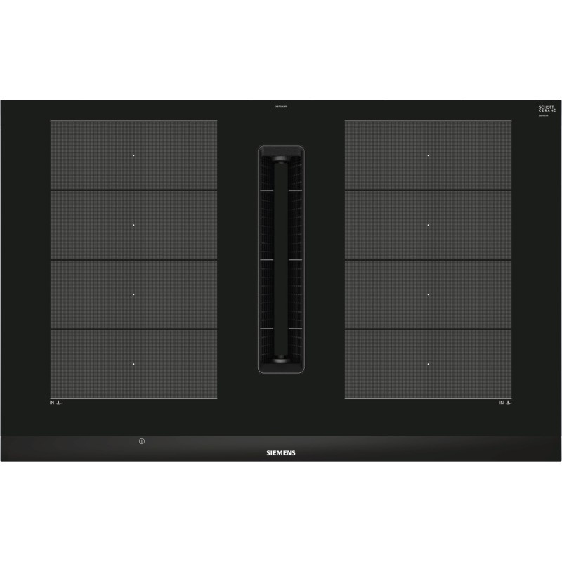 Siemens iQ700 EX875LX67E hobs Negro, Acero inoxidable Integrado 80 cm Con placa de inducción 4 zona(s)
