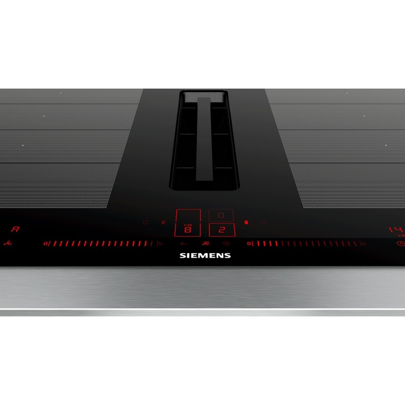 Siemens iQ700 EX875LX67E hobs Negro, Acero inoxidable Integrado 80 cm Con placa de inducción 4 zona(s)