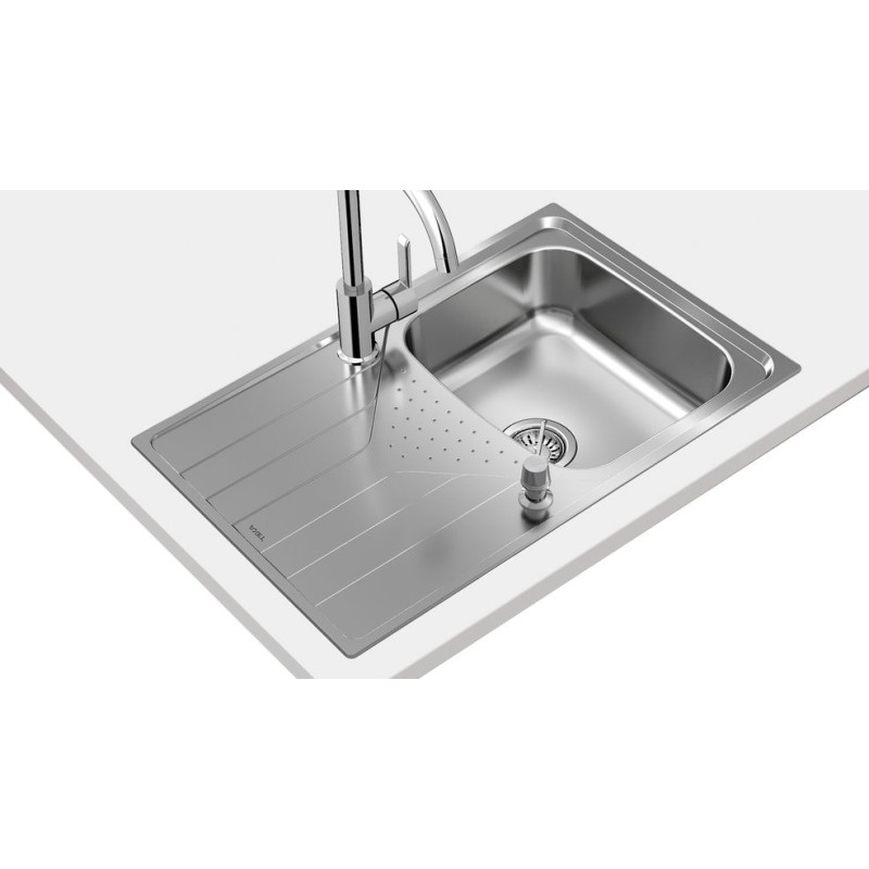 Teka Tekaway Universe 45 T-XP 1C 1E + IN 915 Lavabo sobre-encimera Rectangular Acero inoxidable