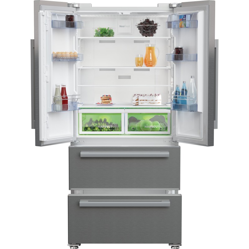 Beko GNE6049XPN nevera puerta lado a lado Independiente 539 L E Acero inoxidable