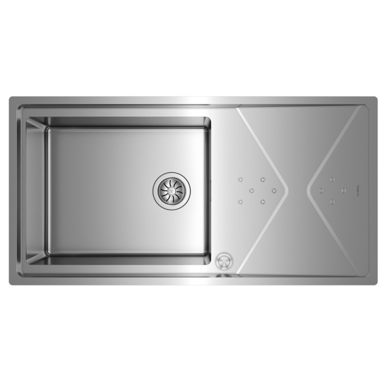 Teka Brooklyn 60 M-XP 1B 1D Plus Lavabo sobre-encimera Rectangular Acero inoxidable