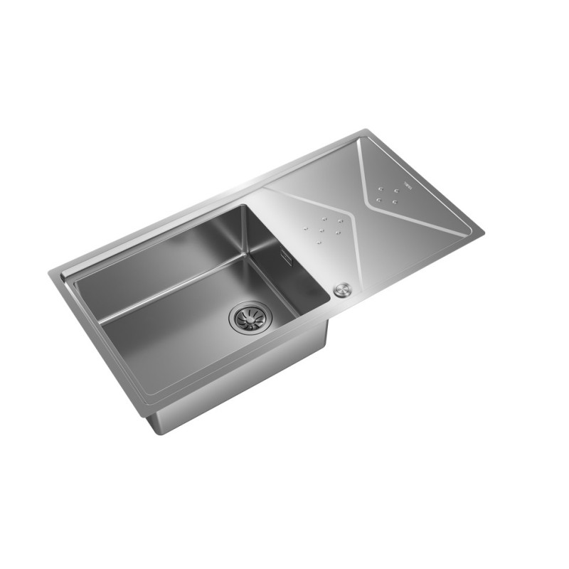 Teka Brooklyn 60 M-XP 1B 1D Plus Lavabo sobre-encimera Rectangular Acero inoxidable
