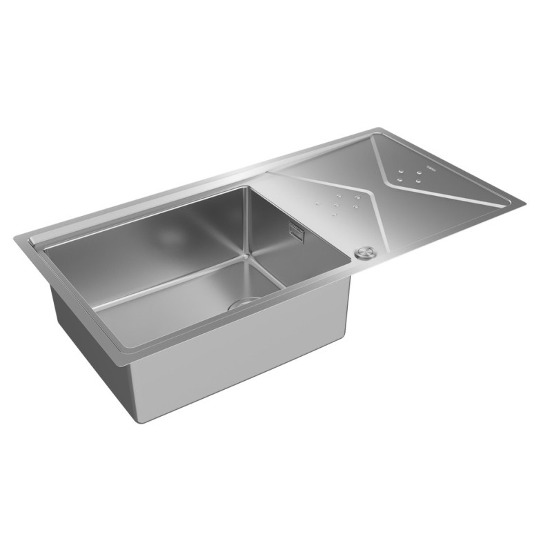 Teka Brooklyn 60 M-XP 1B 1D Plus Lavabo sobre-encimera Rectangular Acero inoxidable