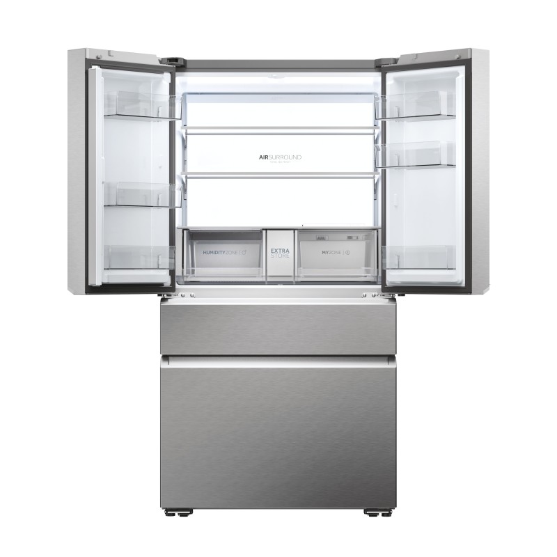 Haier FD 90 Series 7 Pro HFW7918ENMP nevera puerta lado a lado Independiente 629 L E Platino, Acero inoxidable