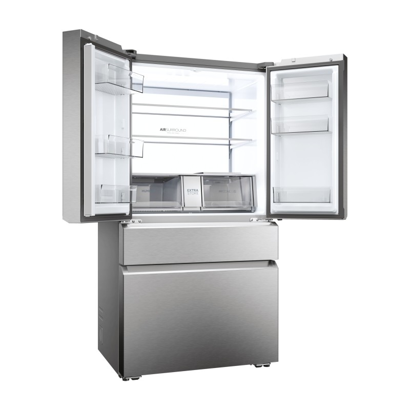 Haier FD 90 Series 7 Pro HFW7918ENMP nevera puerta lado a lado Independiente 629 L E Platino, Acero inoxidable