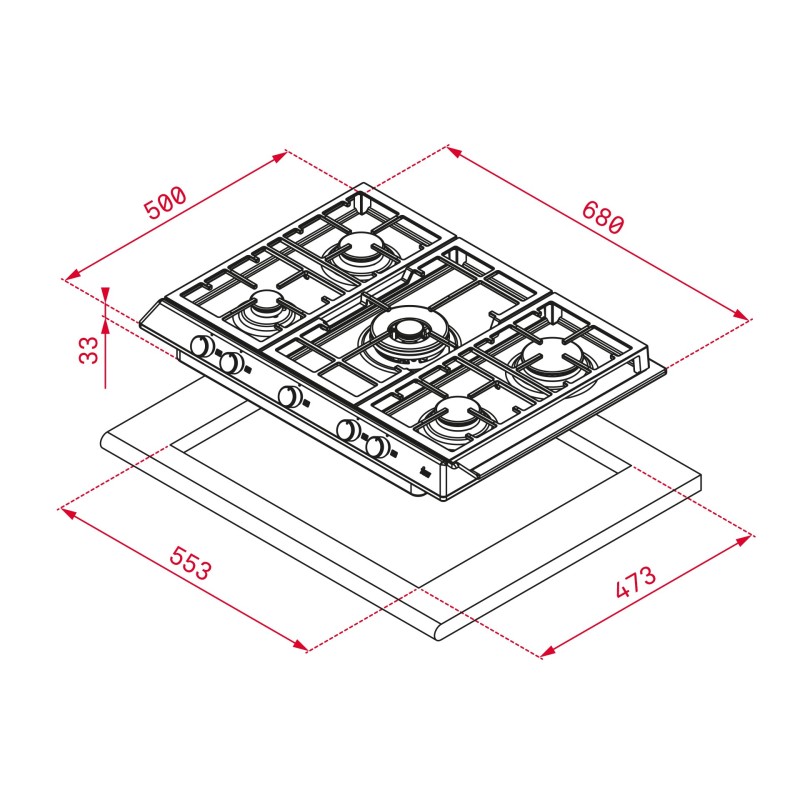 Placa Teka EX 70.1 5G AI AL DR CI BTN BU
