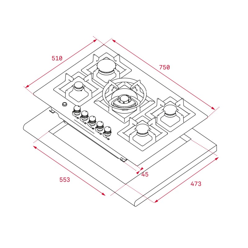 Placa Teka EFX 70.1 5G AI AL DR CI BTN B
