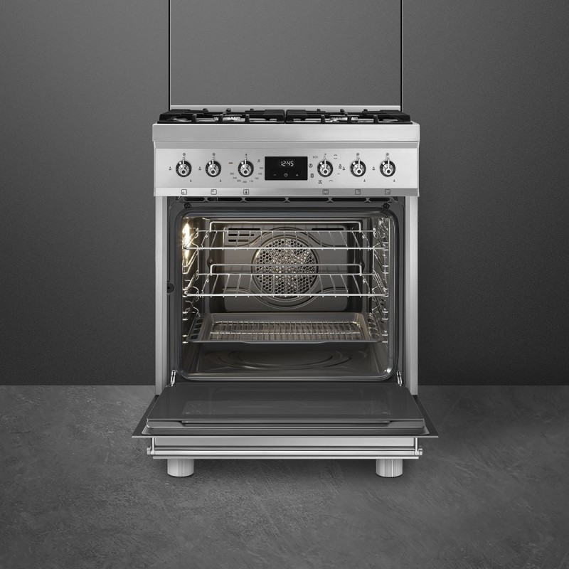 Cocina Smeg C6GMX2,  60x60 cm, Acero Ino