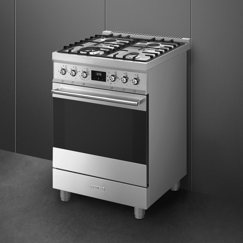 Cocina Smeg C6GMX2,  60x60 cm, Acero Ino