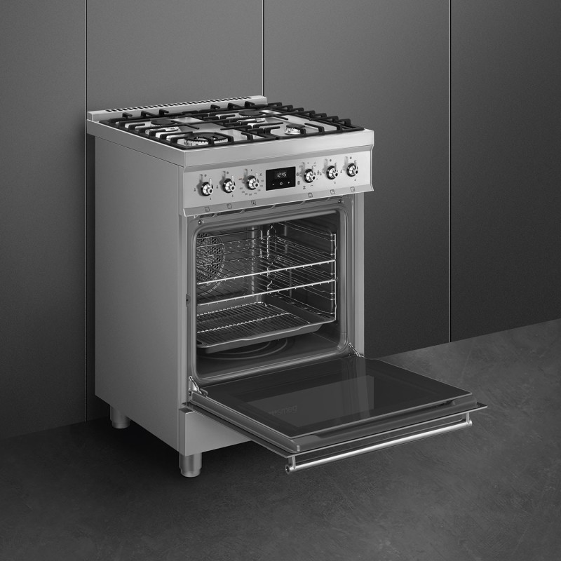 Cocina Smeg C6GMX2,  60x60 cm, Acero Ino