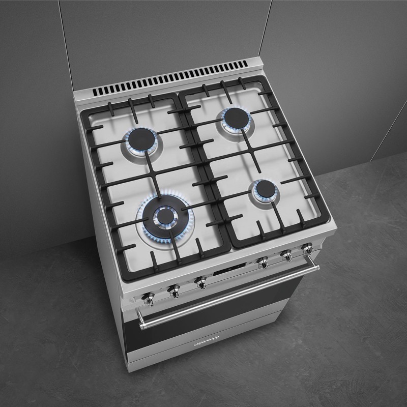 Cocina Smeg C6GMX2,  60x60 cm, Acero Ino
