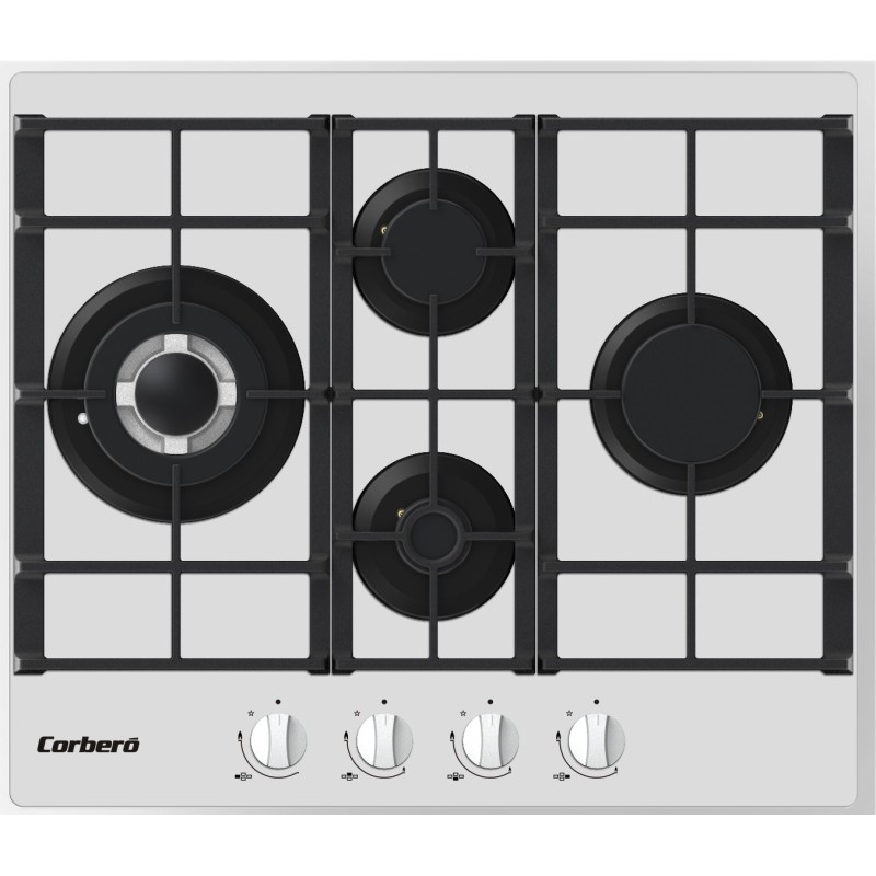 Placa Corbero CPCGM4F4122W,  60 X 52 X 10, 4 Fuego