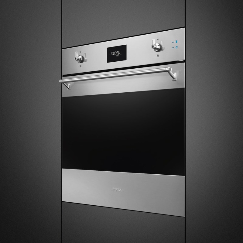Horno Smeg SO6301S2X, que combina la coc